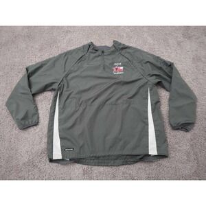 Wimberly Texan Jacket Mens XL Gray Pullover 1/4Zip Windbreaker Baseball Holloway